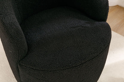 Teddy Fabric and Swivel Barrel Accent Chair