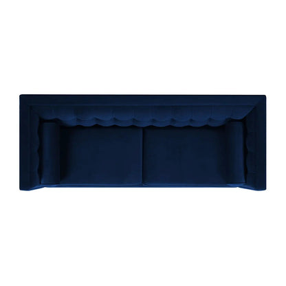 Jack Modern Tuxedo Tufted Sofa navy blue, stationary by Unique Piece Furniture on Tampa Home & Garden Store