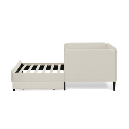 Upholstered Platform Sofa Bed with Drawers