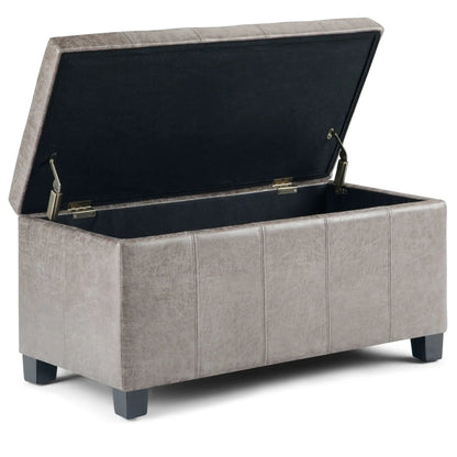 Dover Upholstered Storage Ottoman Bench with Lid