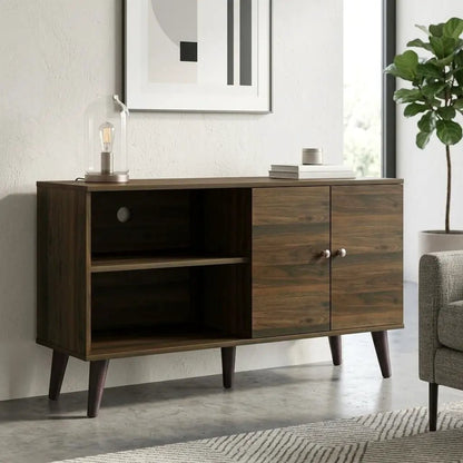 Amidon TV Stand With Storage Shelves and Cabinet