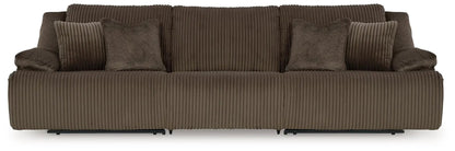 Top Tier Corduroy Reclining Sectional with Chaise