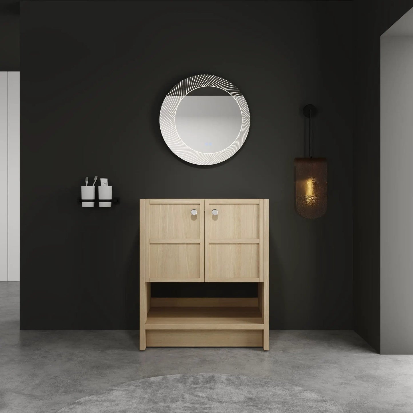 Freestanding Bathroom Vanity with Closing Doors