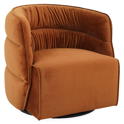 Walden Stylish Swivel Chair in burnt orange velvet by Unique Piece Furniture on Tampa Home & Garden Store