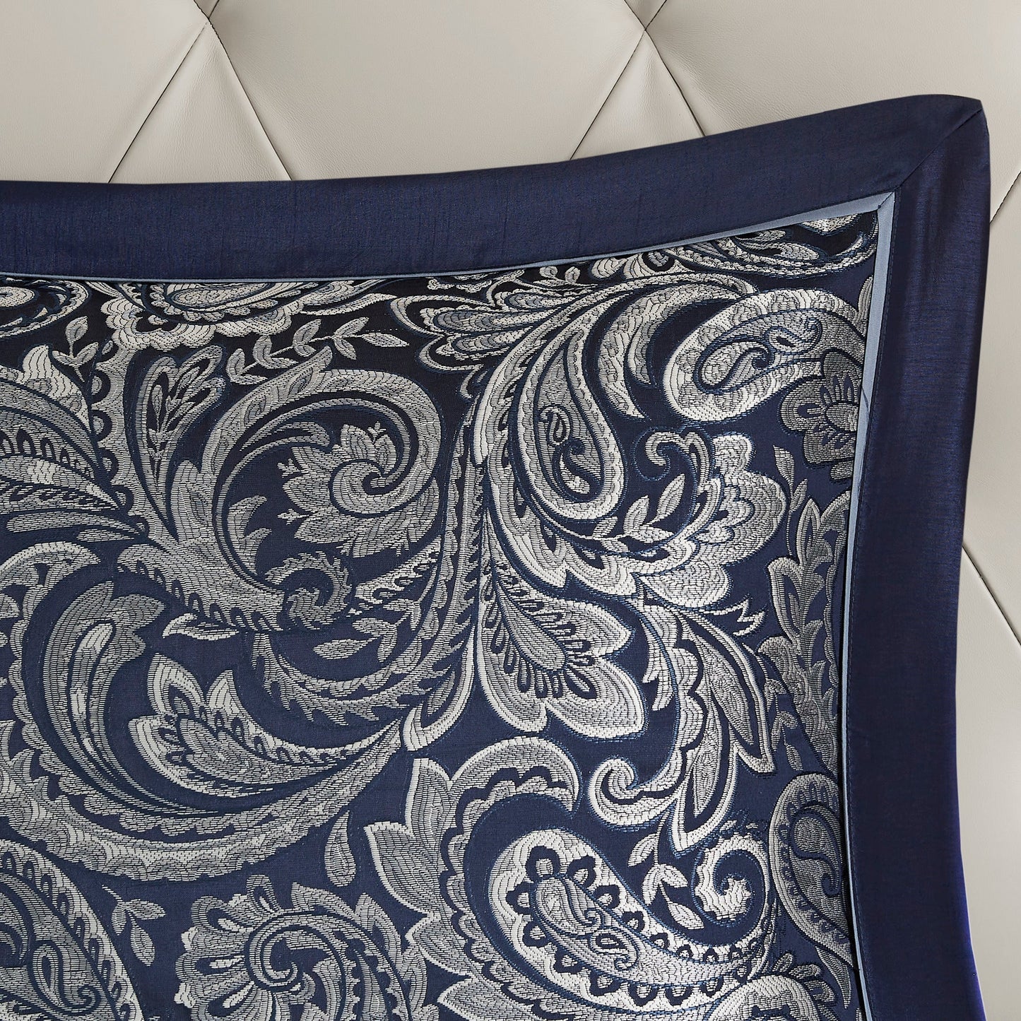 12 Piece Cotton Comforter Set for a Navy Cal King