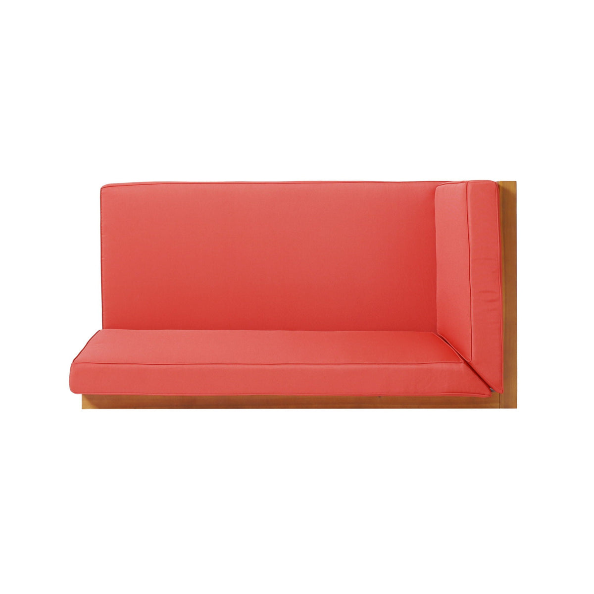 Brava X Back Corner Bench with Coffee Table Red, 2-piece outdoor set by HouseOfZazla on Tampa Home & Garden Store