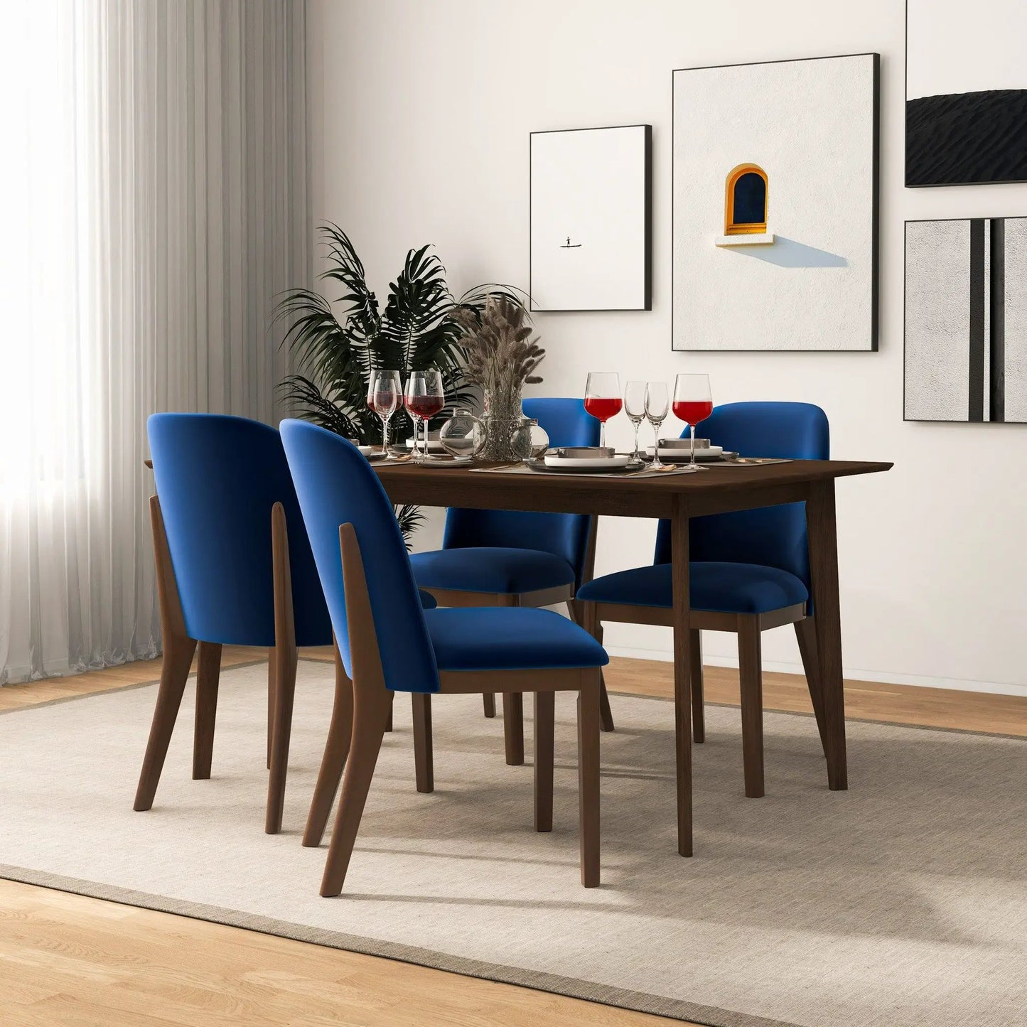 Kaitlyn Mid Century Dining Chairs Set of 2