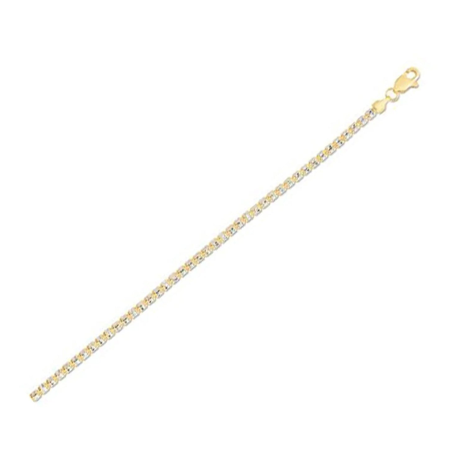 Ice barrel chain necklace in 14k yellow gold, 2.70 mm width with pave-set links, Bids.com on Tampa Home & Garden Store
