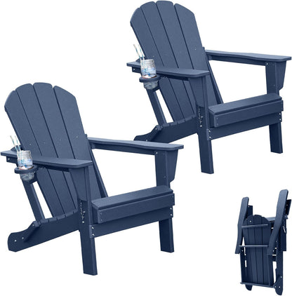 Adirondack Chairs Set of Two Plastic for Patio