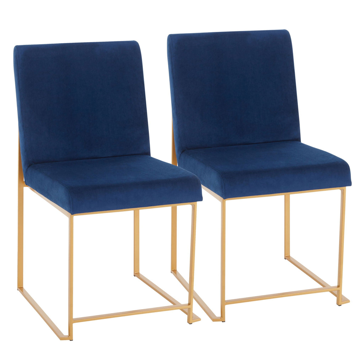 the Contemporary High Back Dining Chair Set