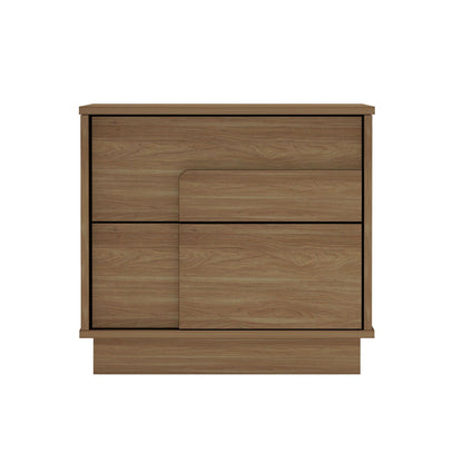 Modern accent nightstand with push-to-open drawers in light brown wood by HouseOfZazla on Tampa Home & Garden Store
