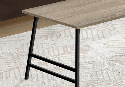 Rectangular modern coffee table with ash wood top and black metal legs on Tampa Home & Garden Store