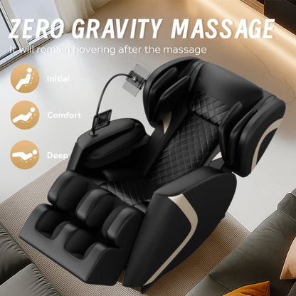 Massage Chair Recliner in black with zero gravity and full-body air pressure by HouseOfZazla on Tampa Home & Garden Store