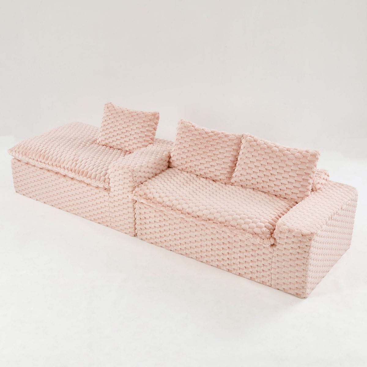 Modular Convertible Sofa and Twin Chaise Lounge