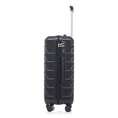 Spinner luggage by HouseOfZazla black hard-shell with combo lock and extended handle on Tampa Home & Garden Store