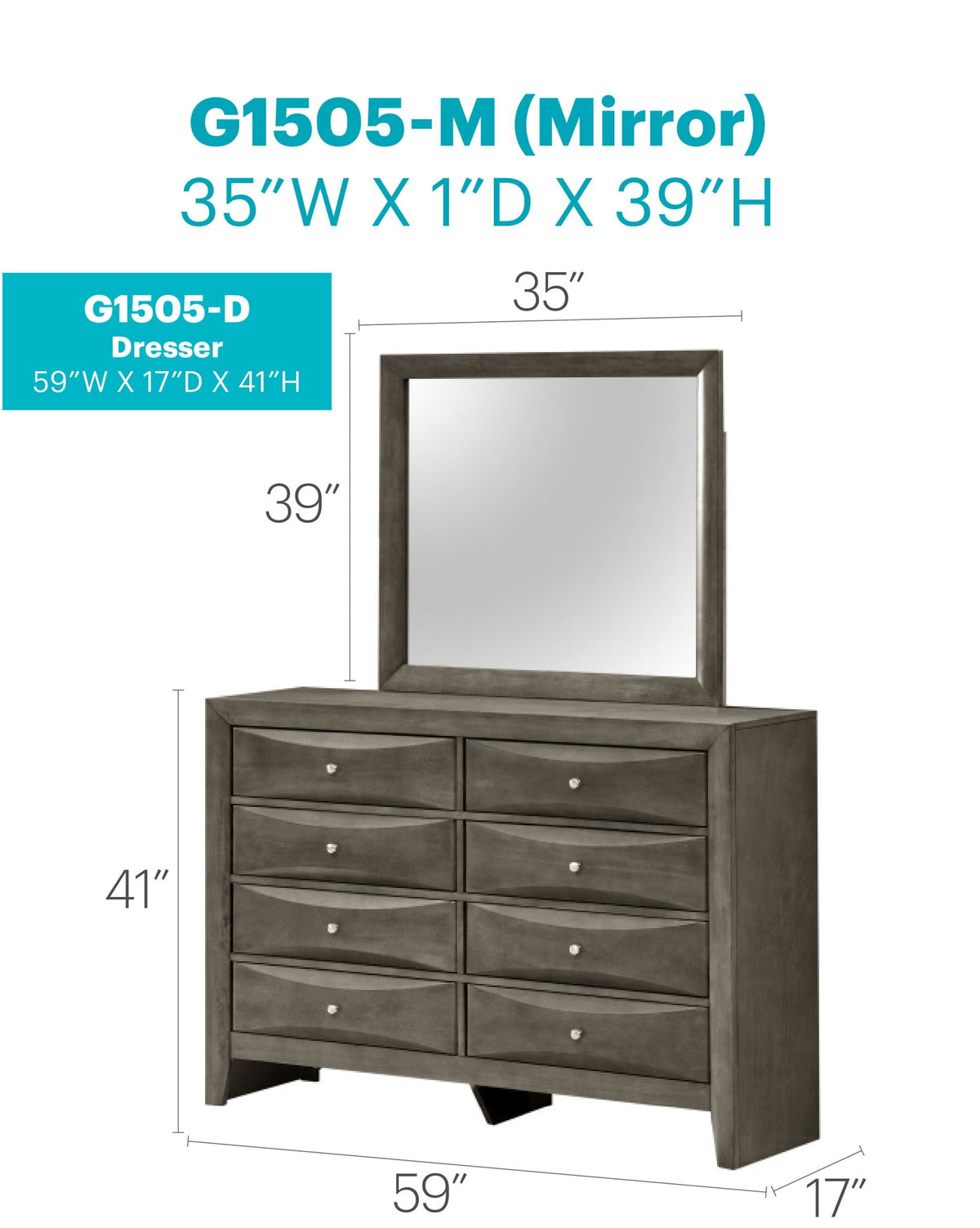 Marilla Dresser with Molded Resin Drawer Fronts in multiple colors by HouseOfZazla on Tampa Home & Garden Store