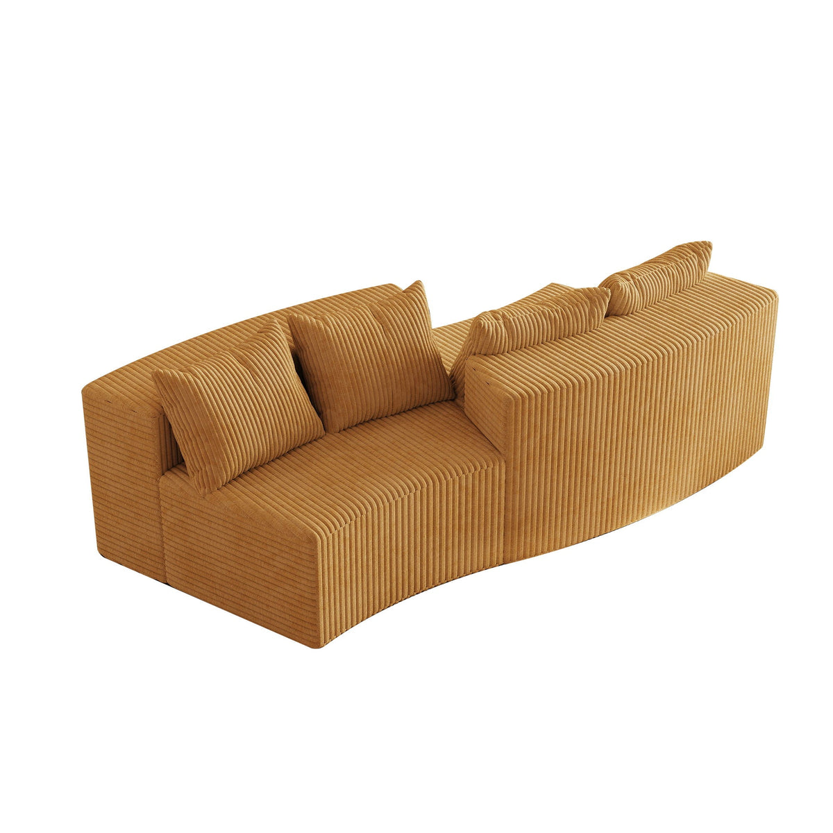 Curved Modular Sectional Sofa and Four Pillows