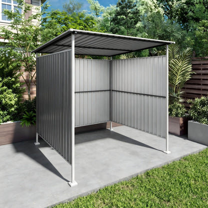 Outdoor Pergola and Bike Storage Gazebo Gray