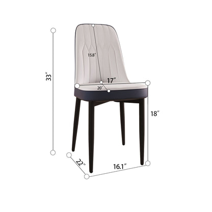Modern dining chair set with beige cushions and metal legs HouseOfZazla on Tampa Home & Garden Store