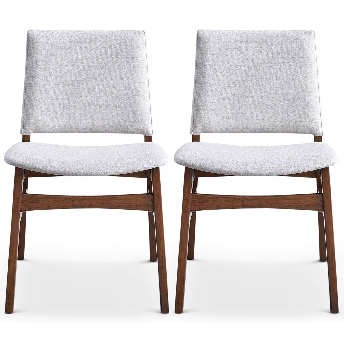 Gusto Dining Chair Set of 2 Brown and Light Gray