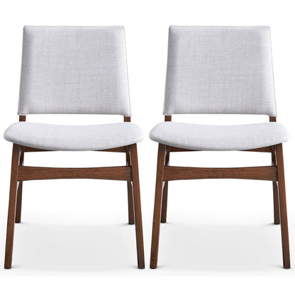 Gusto Dining Chair Set of 2 Brown and Light Gray