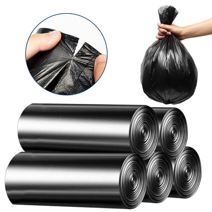 GemGear black garbage bag rolls, 5-pack, 50-count total, leak-resistant liners on Tampa Home & Garden Store