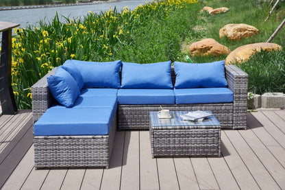 Stylish Outdoor Patio Sofa and Thick Cushion Set
