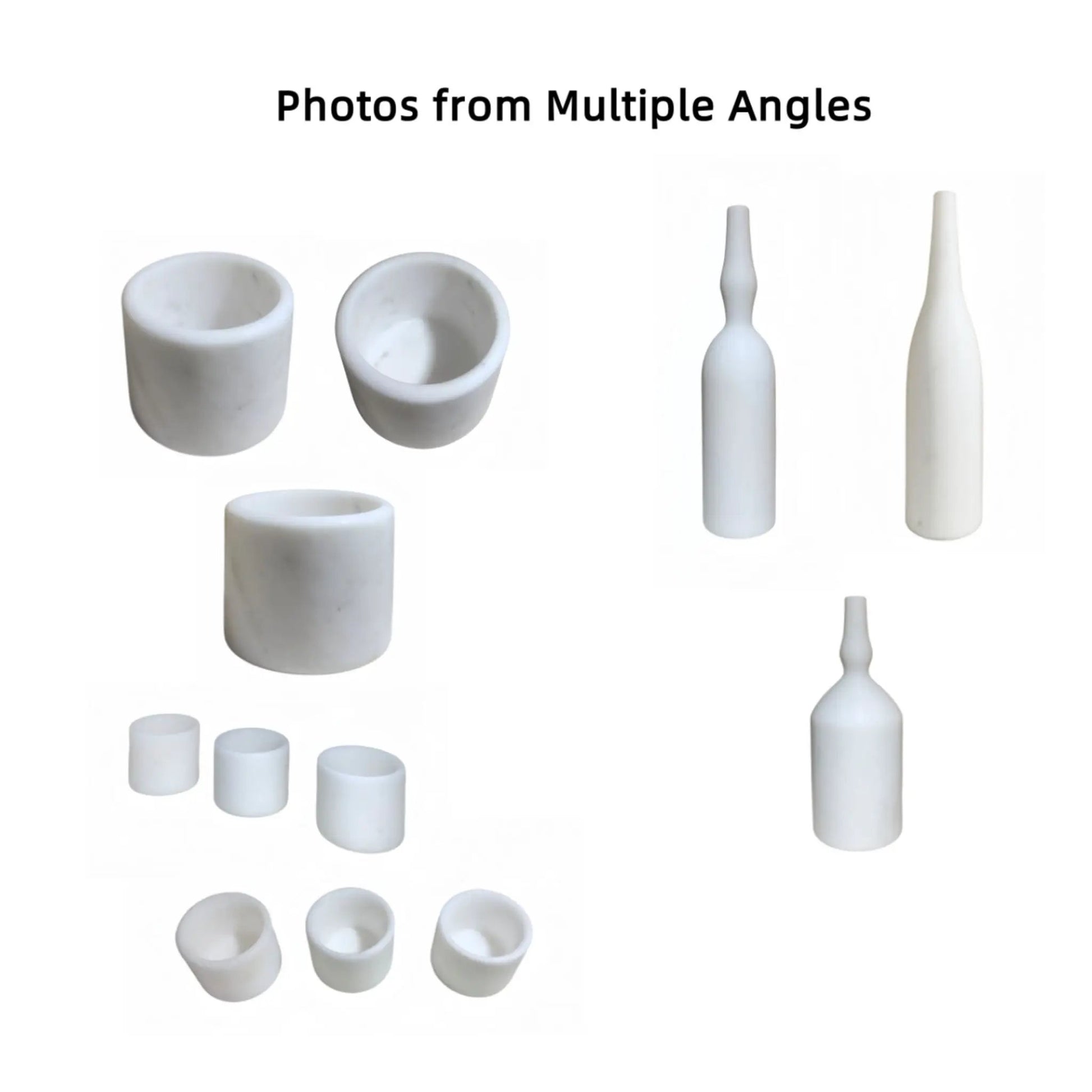 7-Piece Marble Table Accessory Set white natural marble by Unique Piece Furniture on Tampa Home & Garden Store