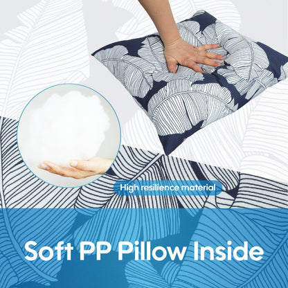 Two Waterproof Outdoor Throw Pillows and Garden
