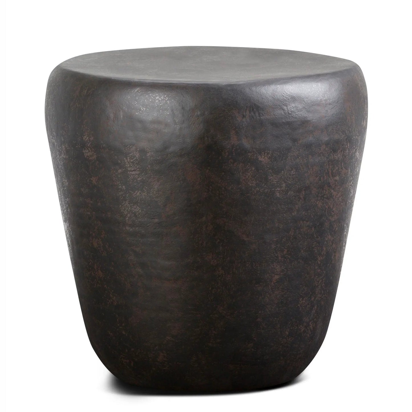 Garvy Handcrafted Solid Metal Drum Side Table