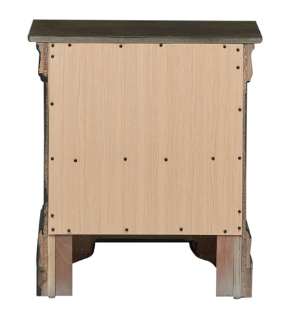 Traditional Style Design Nightstand with Classic Accent dark top and light natural wood body by HouseOfZazla on Tampa Home & Garden Store