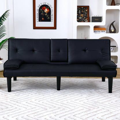 Compact Foldable Sofa Bed and Cup Holder