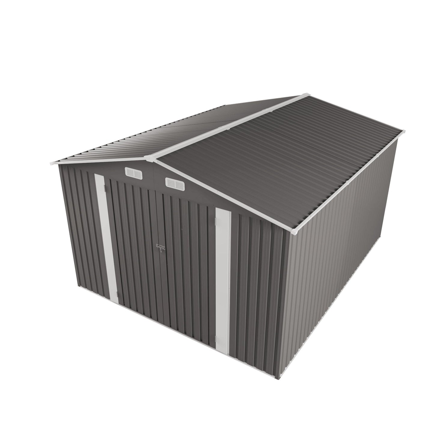 Outdoor Metal Storage Shed With Lockable Doors