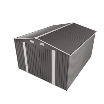 Outdoor Metal Storage Shed With Lockable Doors