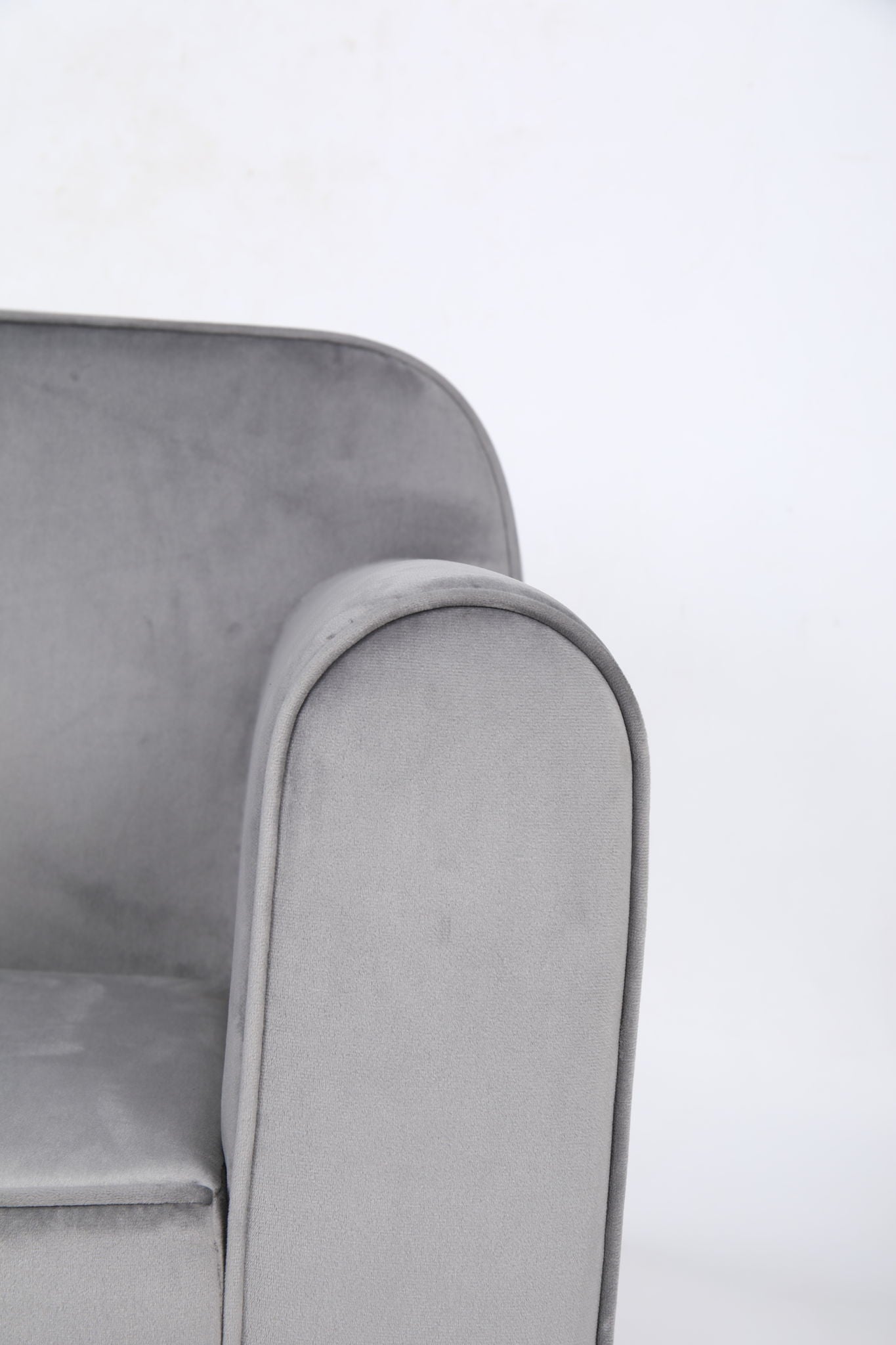 Durable Design Kids Club Sofa gray velvet arm chair by HouseOfZazla on Tampa Home & Garden Store