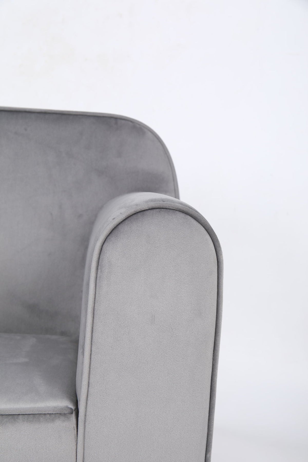 Durable Design Kids Club Sofa gray velvet arm chair by HouseOfZazla on Tampa Home & Garden Store