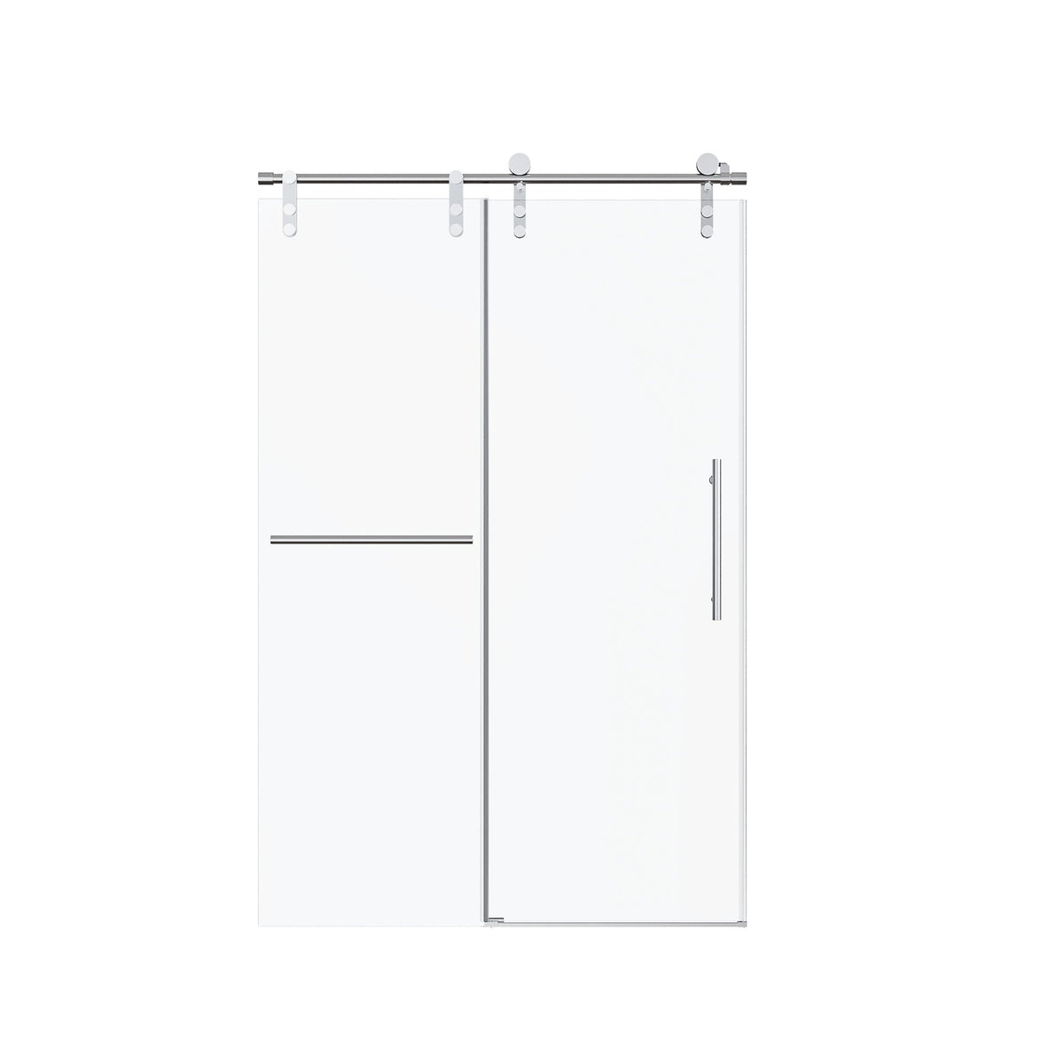 Frameless single sliding shower doors with towel rail and handle by HouseOfZazla on Tampa Home & Garden Store