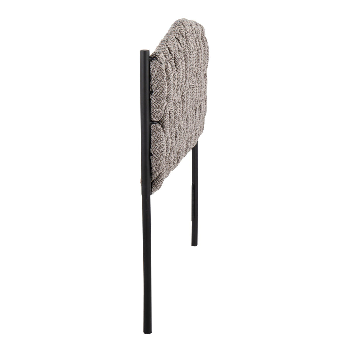 Braided Matisse upholstered headboard twin beige fabric with black metal frame HouseOfZazla on Tampa Home & Garden Store
