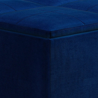 Avalon square coffee table storage ottoman by Unique Piece Furniture in blue velvet on Tampa Home & Garden Store