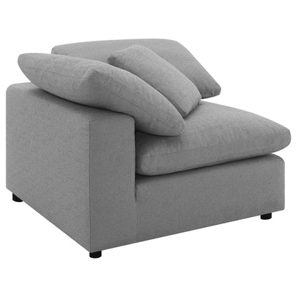 Segoura 5pc Upholstered Modular Sectional with Reclined Back Pillows gray HouseOfZazla on Tampa Home & Garden Store