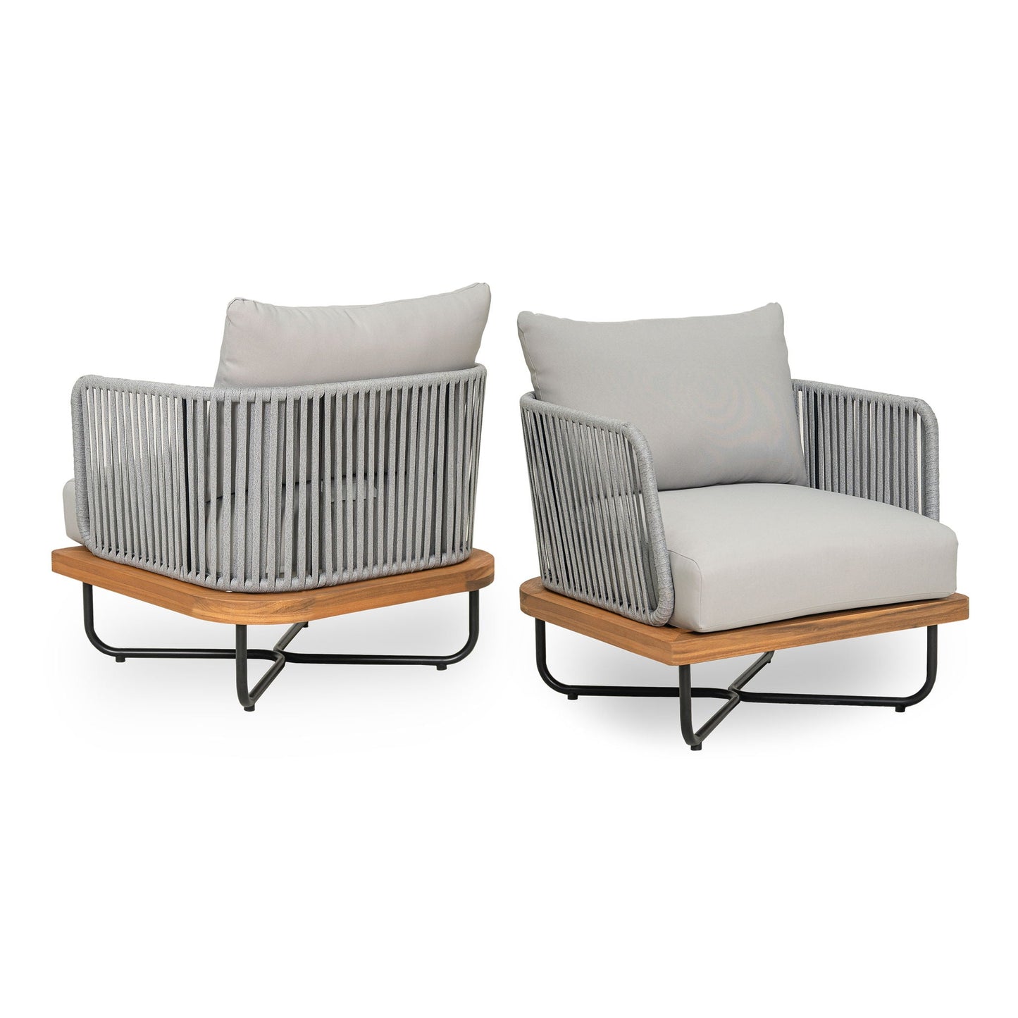 Lucca Outdoor Acacia Wood Patio Lounge Chair