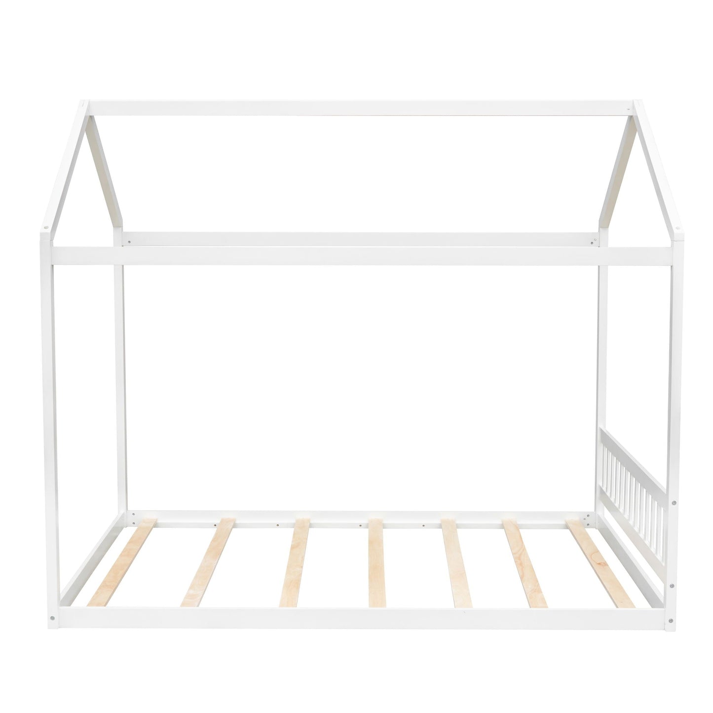 White wooden canopy bed frame with headboard by HouseOfZazla on Tampa Home & Garden Store