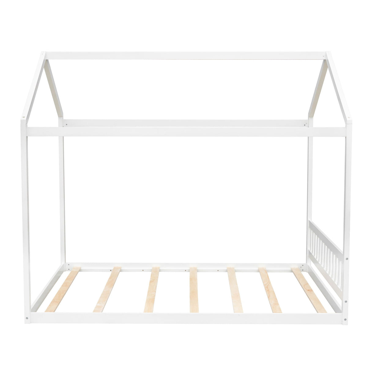 White wooden canopy bed frame with headboard by HouseOfZazla on Tampa Home & Garden Store