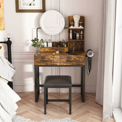 Makeup Vanity Table With LED Lights and USB Ports