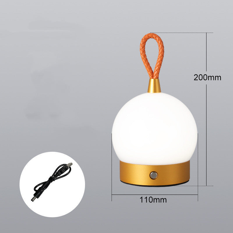 Night Light wall fixture by Sell My Stuff, white globe, orange braided loop, gold base on Tampa Home & Garden Store