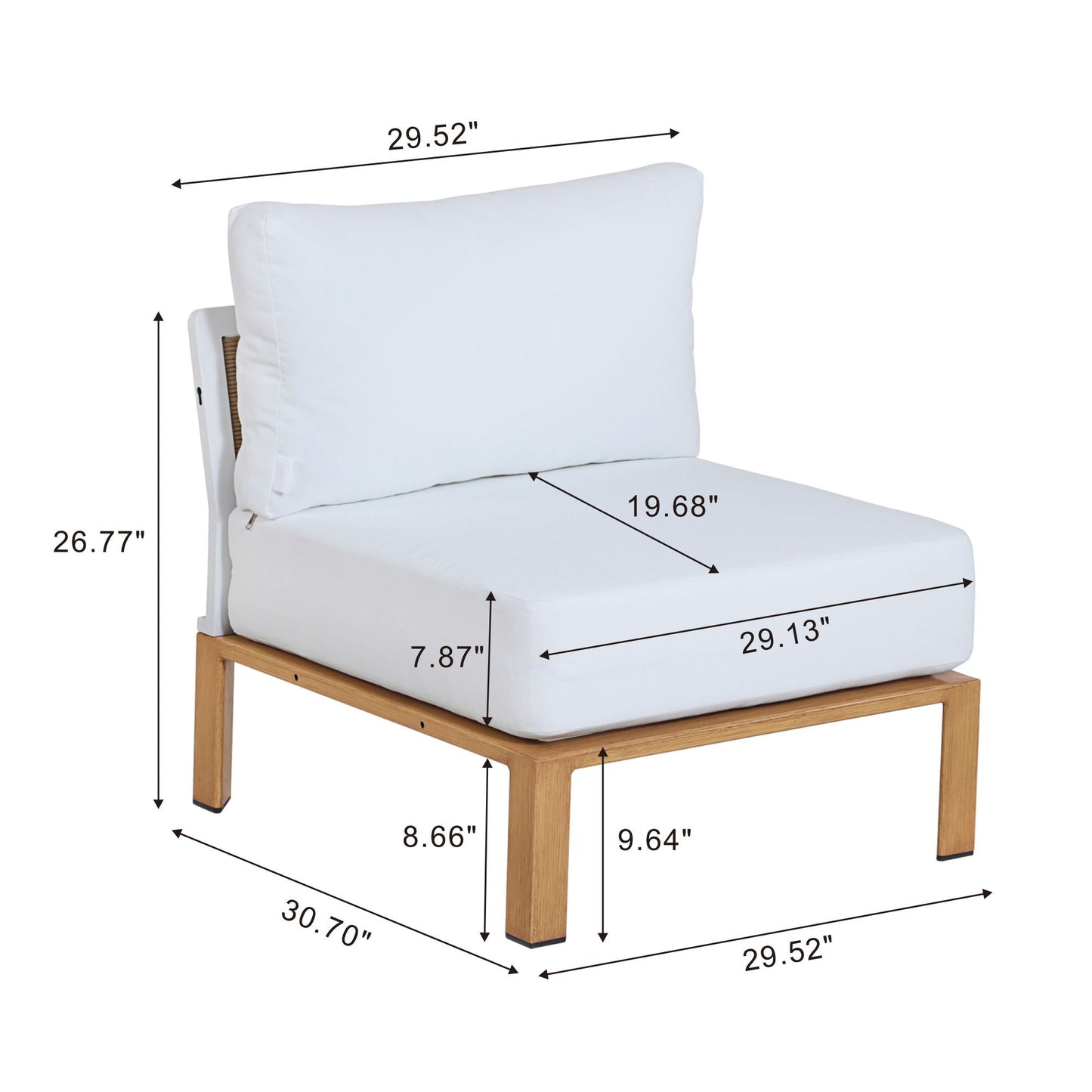 Vine White 4 Piece Outdoor Conversation Set
