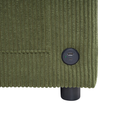Foldable Sleeper Sofa with USB Ports and Storage