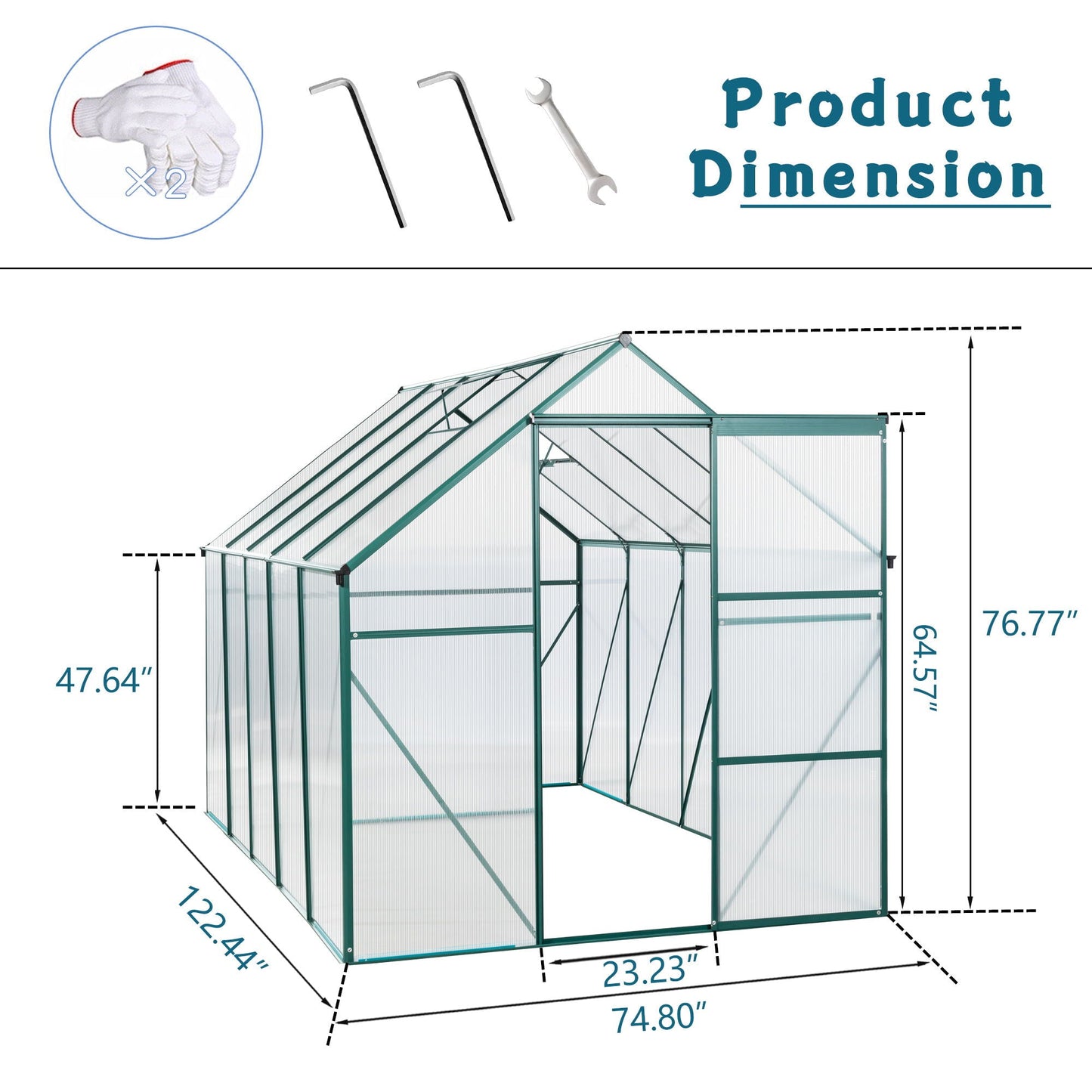 Outdoor Polycarbonate House and Raised Metal Base