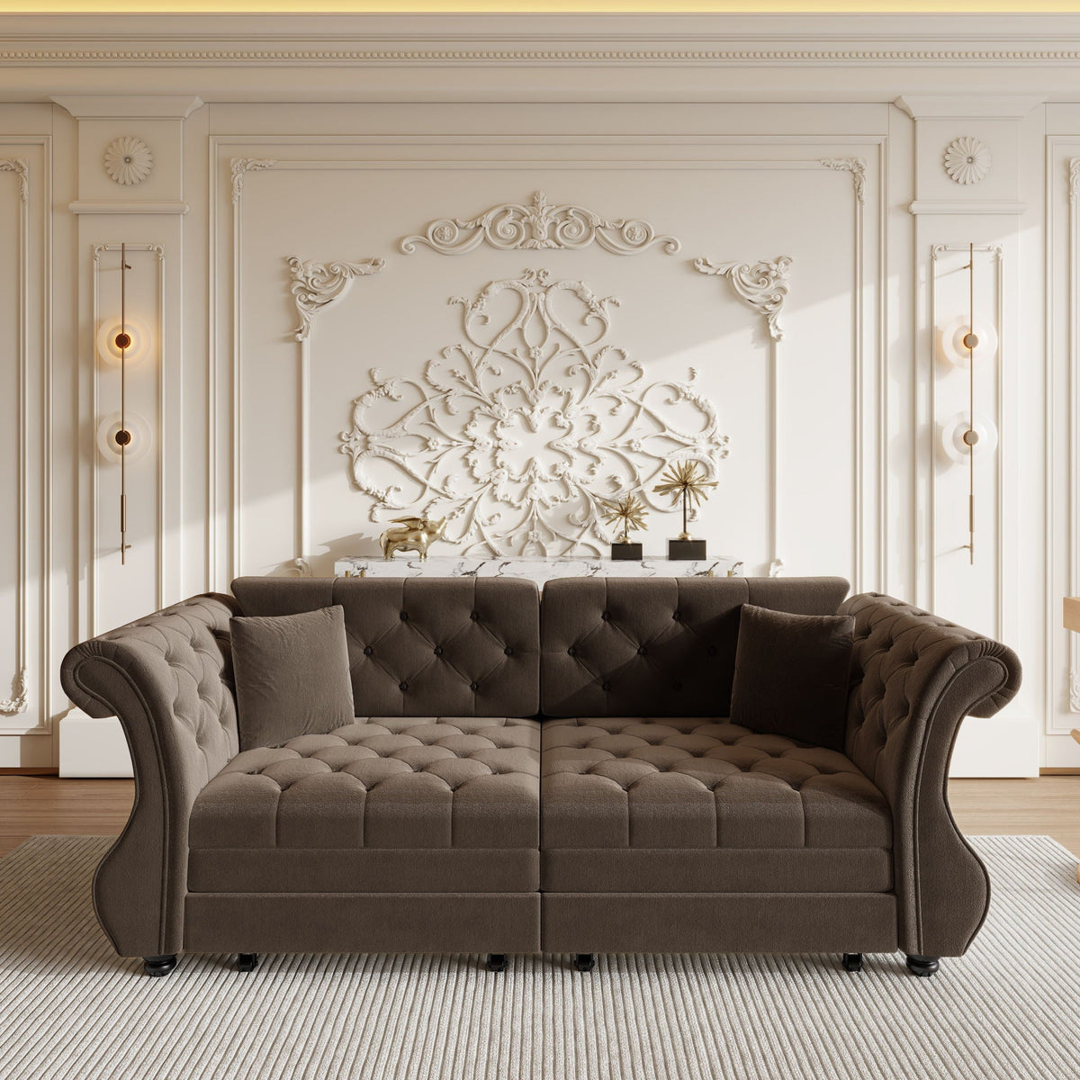 Oversized Chesterfield Sofa and a Pull Out Bed