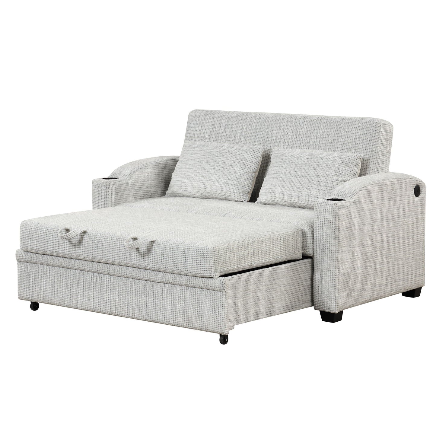 Convertible Sofa With Usb And Adjustable Backrest